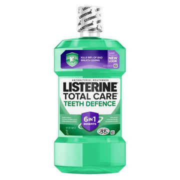 4 Pack x Listerine 1L Antibacterial Mouthwash Total Care Teeth Defence